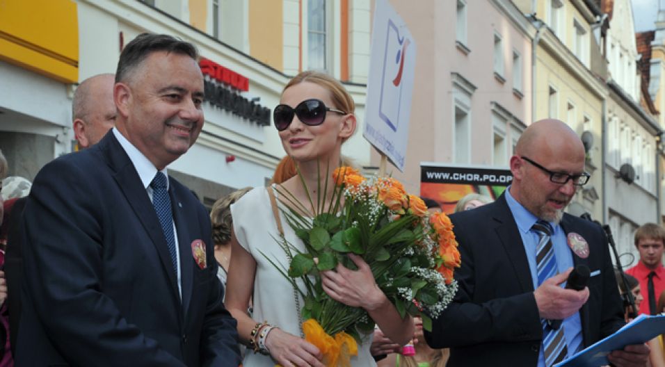 Uroczystego odsłonięcia gwiazdy dokonał prezydent Opola (fot. I. Sobieszczuk/TVP)