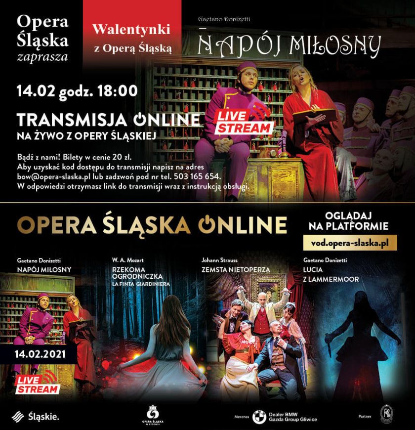 Walentynkowy wieczór z Operą Śląską – „Napój miłosny” Gaetano Donizettiego