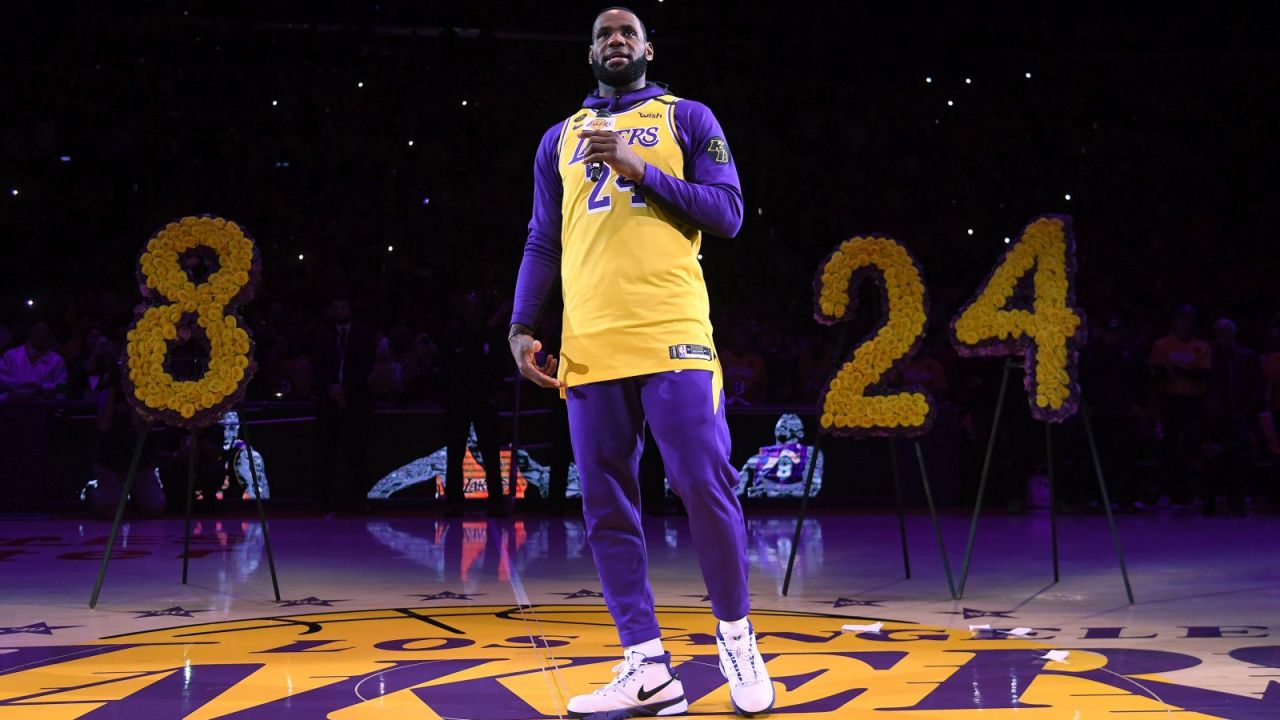LeBron James i rodzina Los Angeles Lakers pożegnali Kobego Bryanta