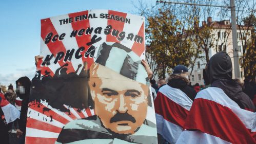 Акцыя пратэсту ў Менску, Беларусь. 18 кастрычніка 2020 года. Фота: Белсат