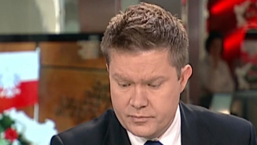 10 kwietnia 2010 roku Sławomir Siezieniewski prowadził poranny program w Telewizji Polskiej (fot. TVP Info)