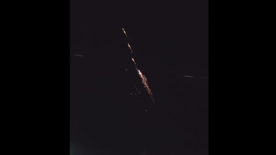 Rakieta FALCON 9 nad Wielkopolską (fot. Jacek Kowalski)