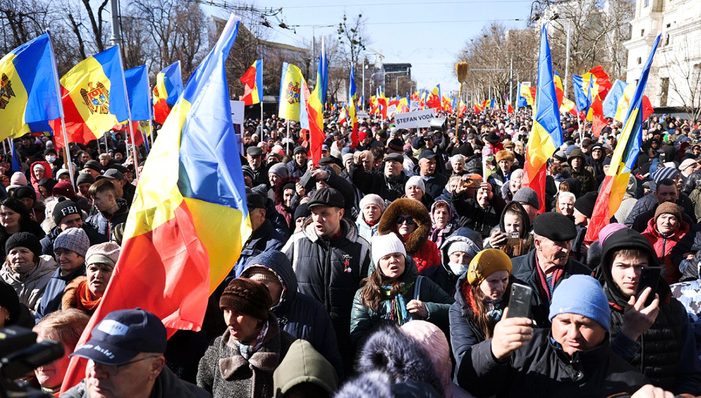 Opłacane protesty antyrządowe w Mołdawii (fot. PAP/Leszek Szymański)