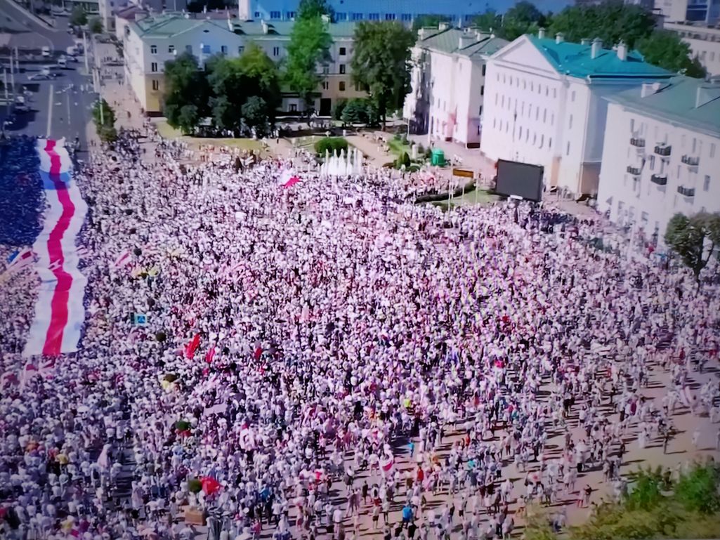 Акцыя пратэсту ў Берасці, 17 жніўня 2020 года. Фота: Victor Lisitsyn / Russian Look / Forum