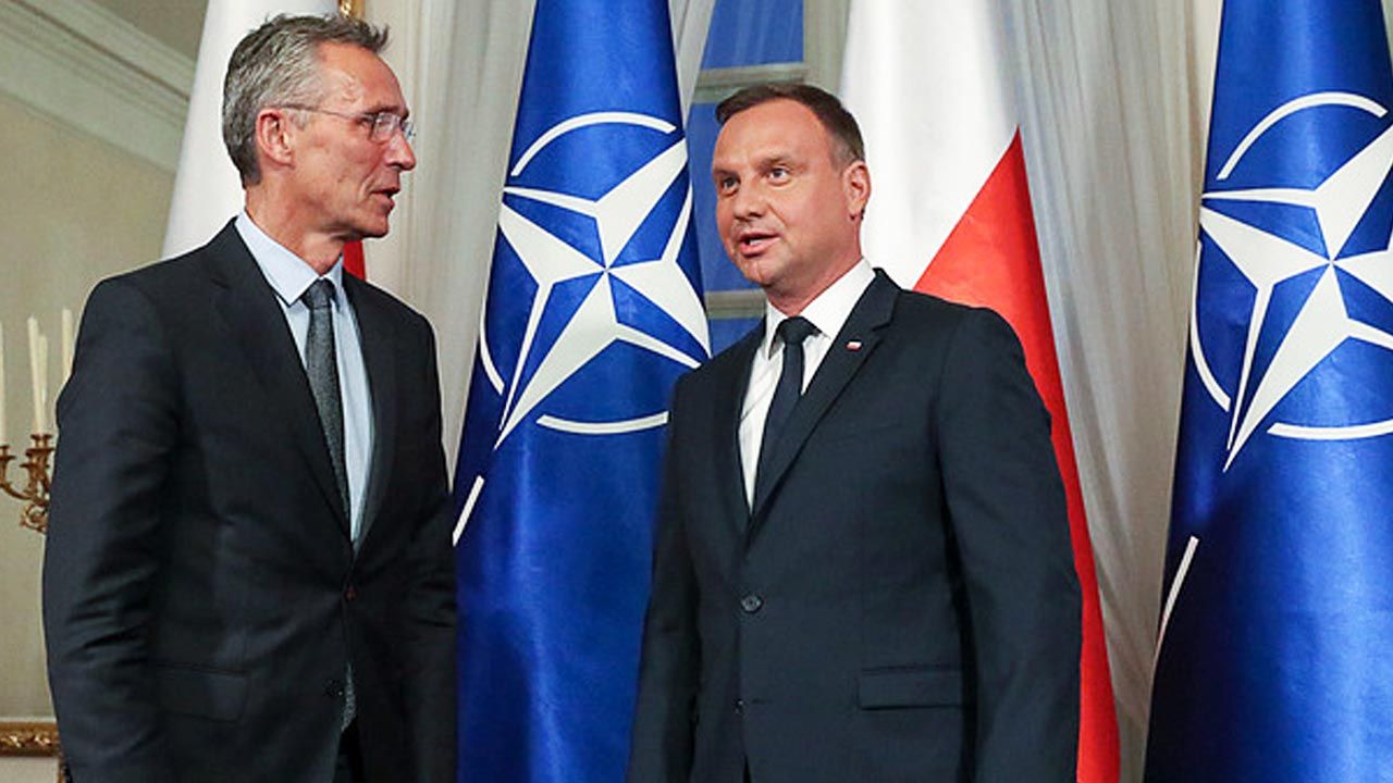 Prezydent Polski rozmawiał z Sekretarzem Generalnym NATO (fot. Grzegorz Jakubowski/KPRM)
