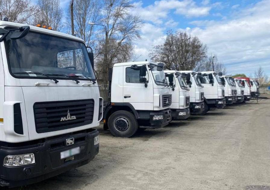 Здымак мае ілюстрацыйны характар. Канфіскаваныя ў Кіеве беларускія грузавікі МАЗ. (Фота: Офіс генеральнага пракурора Украіны)