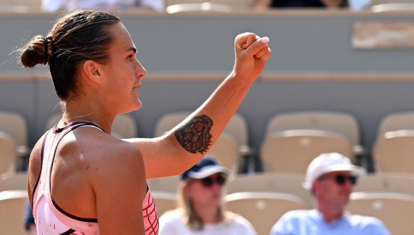 Białorusinka w przypadku zwycięstwa w Paryżu mogła objąć pozycję liderki rankingu WTA (fot. PAP)