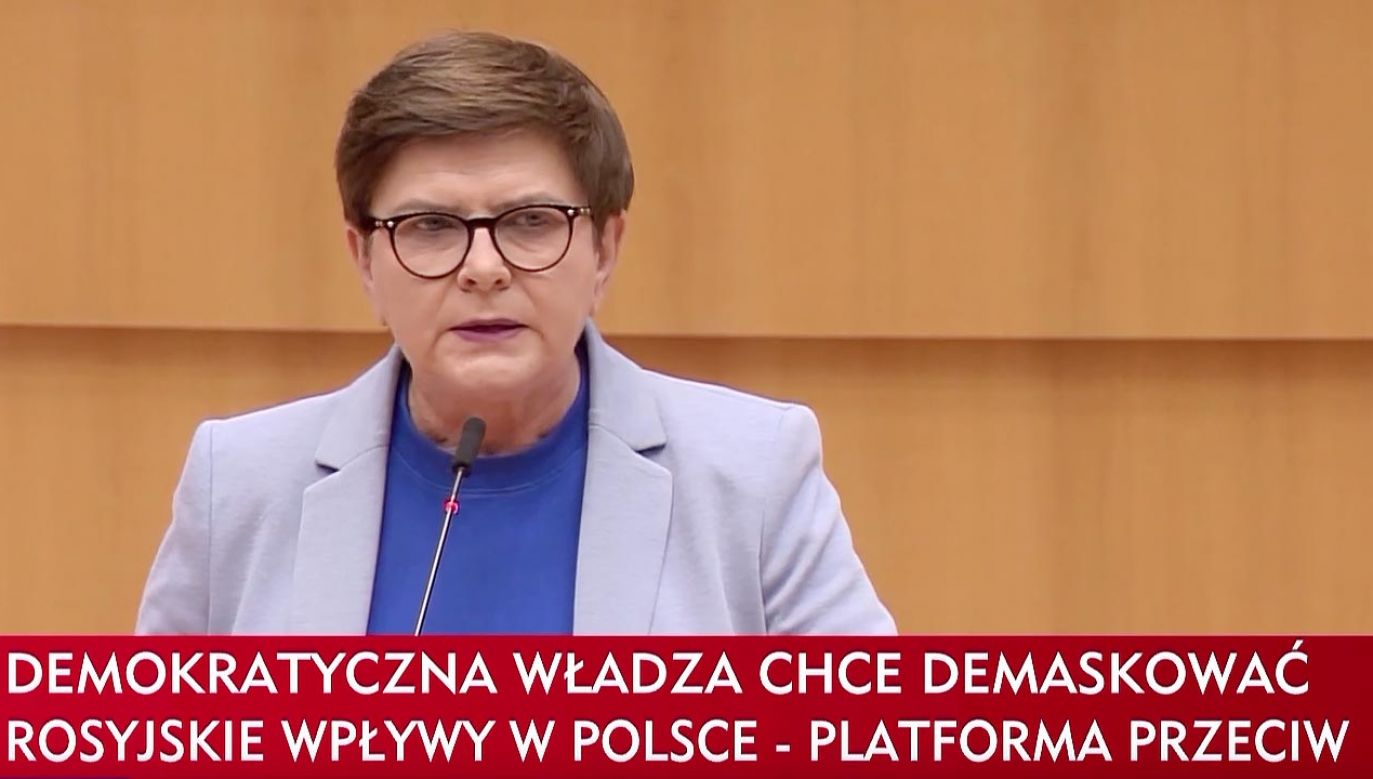 Była premier Beata Szydło (fot. TVP Info)