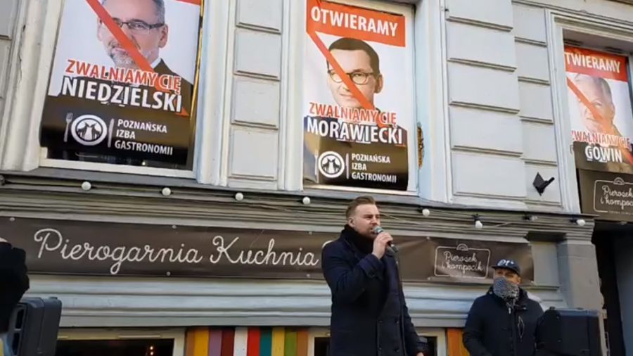 Kolejna restauracja w Poznaniu otwarta pomimo zakazu (fot. Korona Poznań, screen z FB)