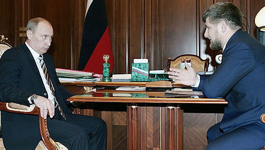 Ramzan Kadyrow na spotkaniu z Władimirem Putinem (fot. ramzan-kadyrov.ru)