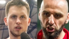 Mateusz Ponitka i Marcin Gortat (fot. PAP)