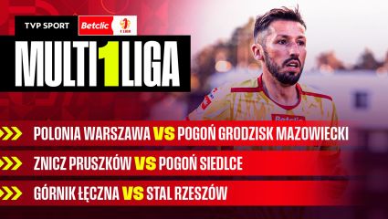 MiniMulti1Liga z sobotnich meczów 8. kolejki Betclic 1 Ligi. Transmisja online na żywo w TVP Sport (30.08.2025)