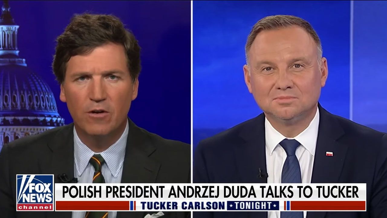 Prezydent Andrzej Duda udzielił wywiadu telewizji Fox News (fot. YT/ Fox News)