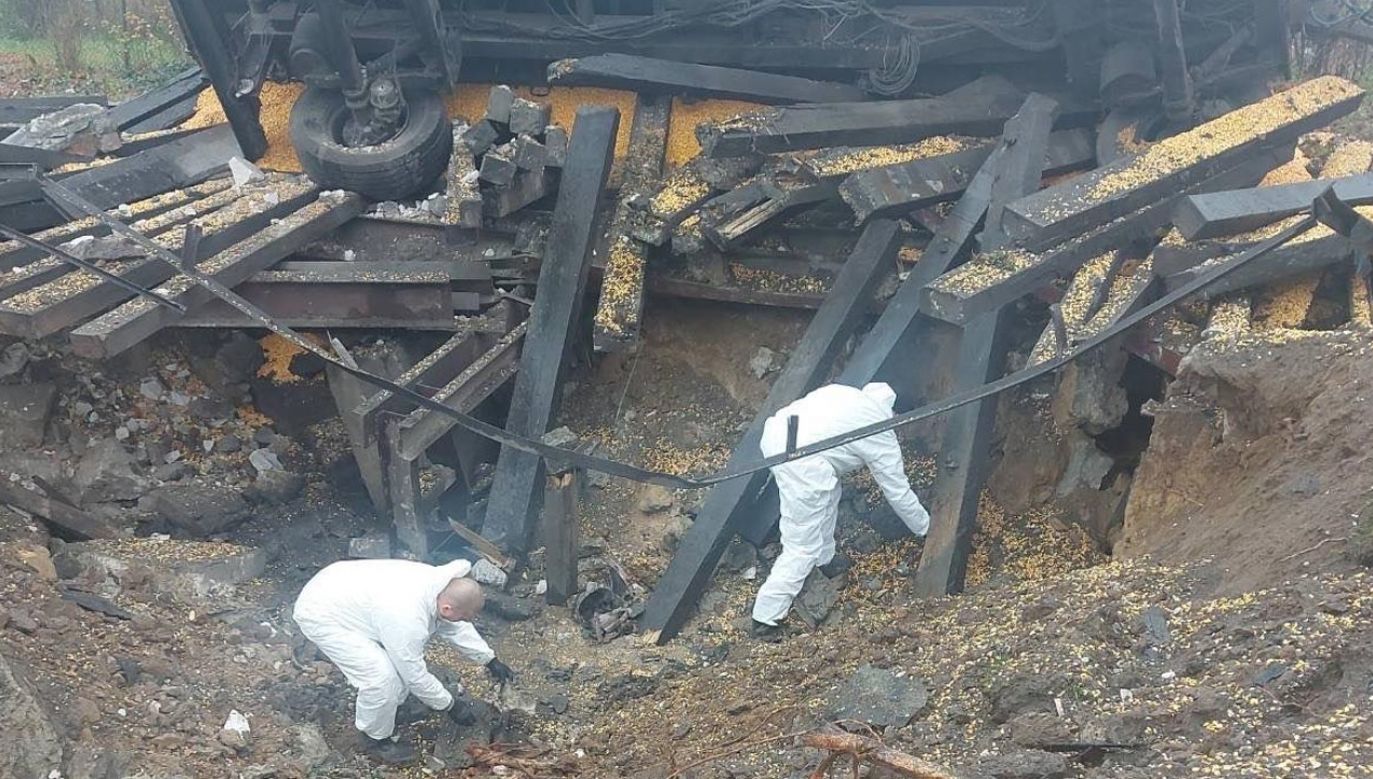 Przewodów. W wybuchu rakiety zginęło dwóch mężczyzn (fot. Policja)