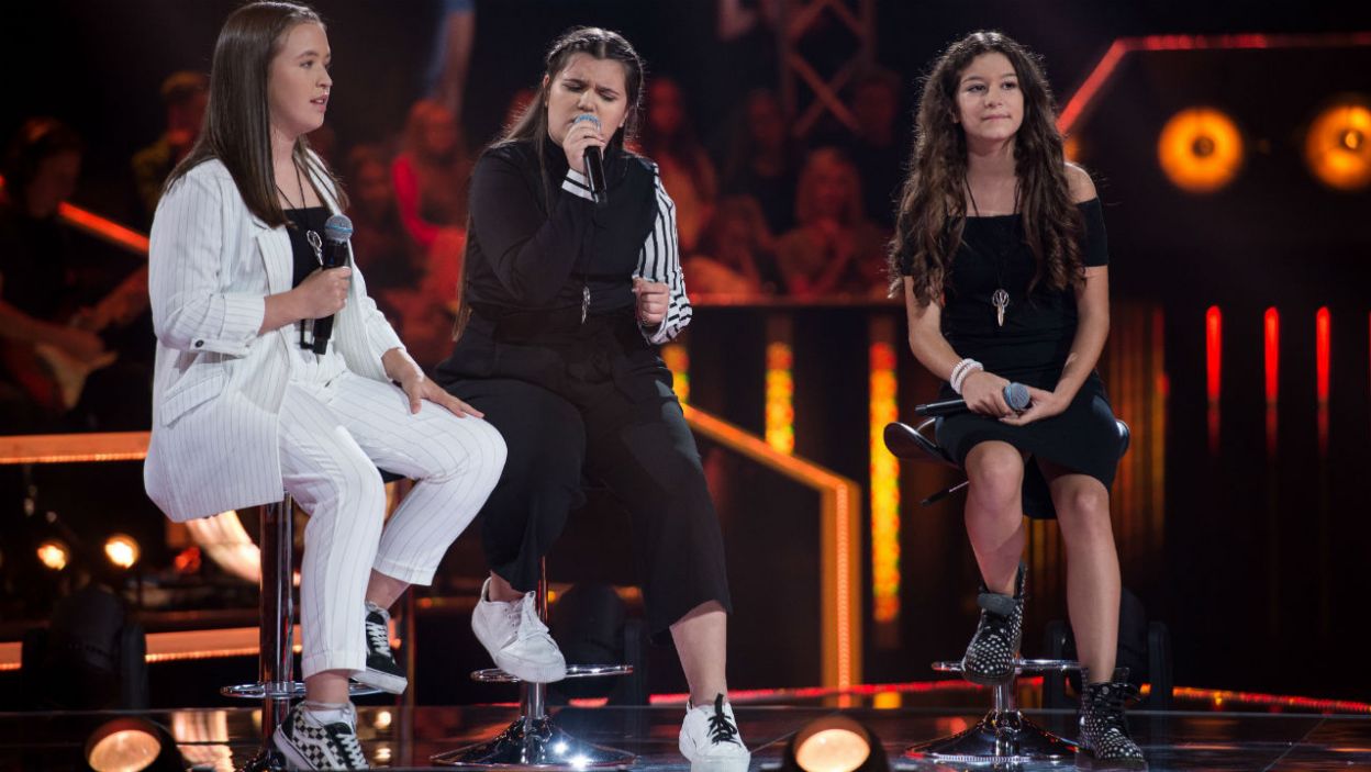 Magdalena, Cornelia i Wiktoria zaśpiewały klasykę jazzu, czyli kawałek „At last” (fot. J. Bogacz/TVP)