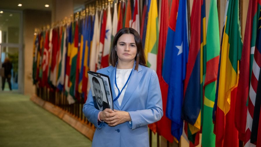 Святлана Ціханоўская на Генеральнай асамблеі ААН. Нью-Ёрк, ЗША. 25 верасня 2024 года. Фота: Офіс Святланы Ціханоўскай