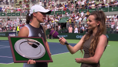 Iga Świątek (z lewej) i Agata Bachanek (fot. TVP SPORT)