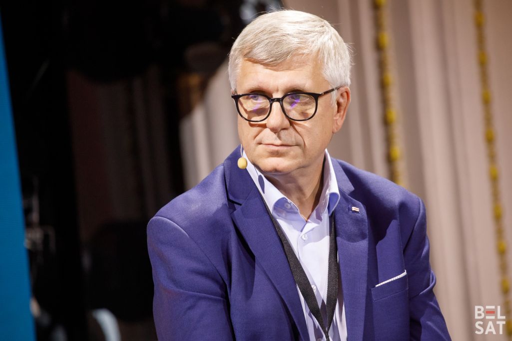 Александр Добровольский, конференция «Новая Беларусь», демократические силы, Вильнюс, Литва (Фота: Белсат)