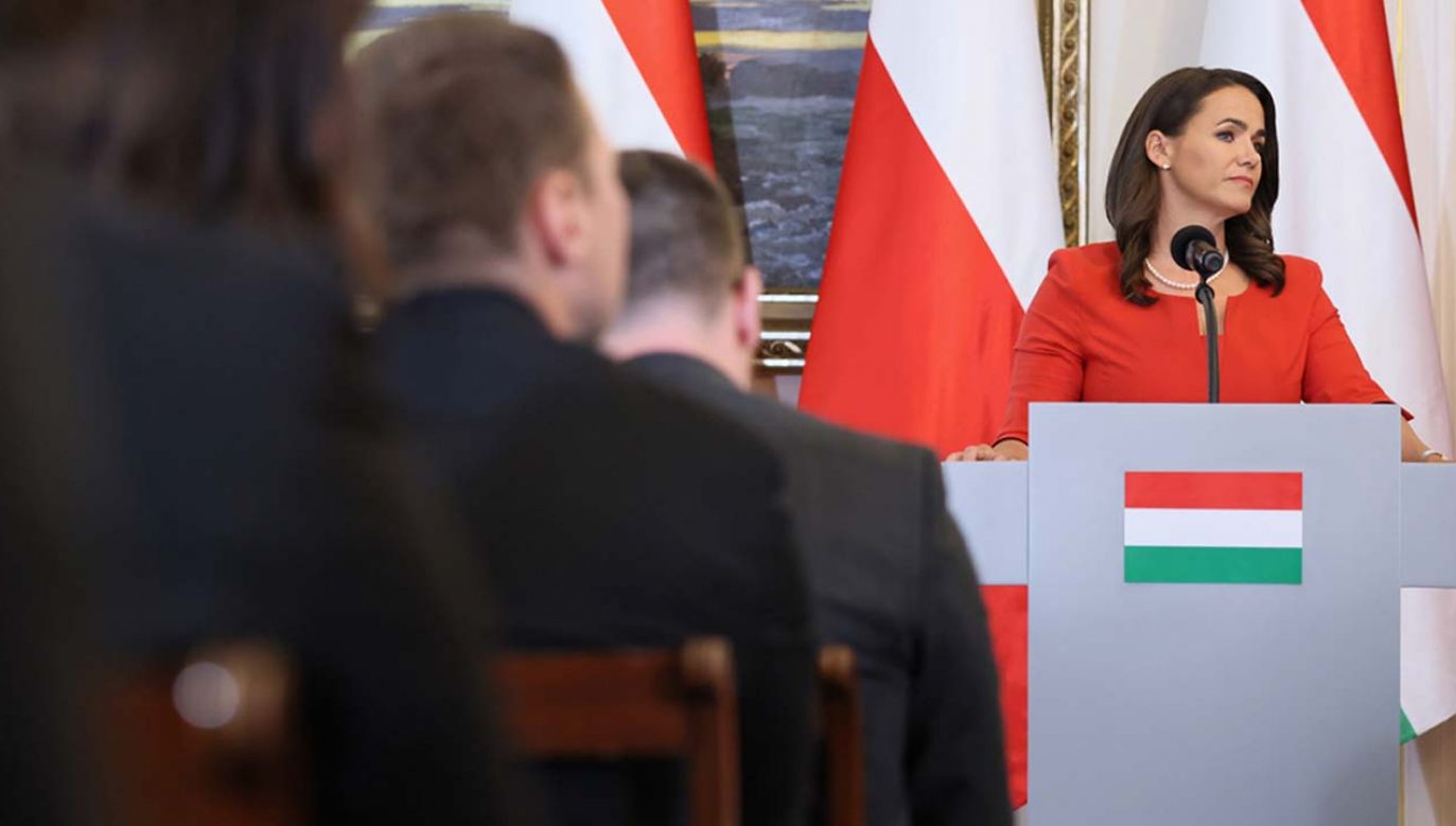 Prezydent Węgier Katalin Novak w Warszawie (fot.  PAP/Leszek Szymański)