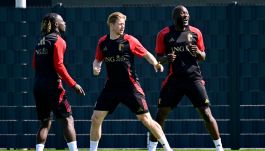 Piłkarze Belgii – nie bez problemów – przygotowują się do pierwszego spotkania Euro 2024 (fot. Getty)