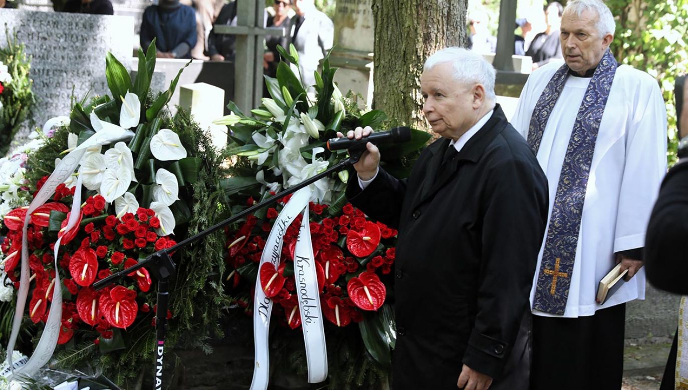Lech Kaczyński o Marynie Miklaszewskiej (fot. PAP/Tomasz Gzell)