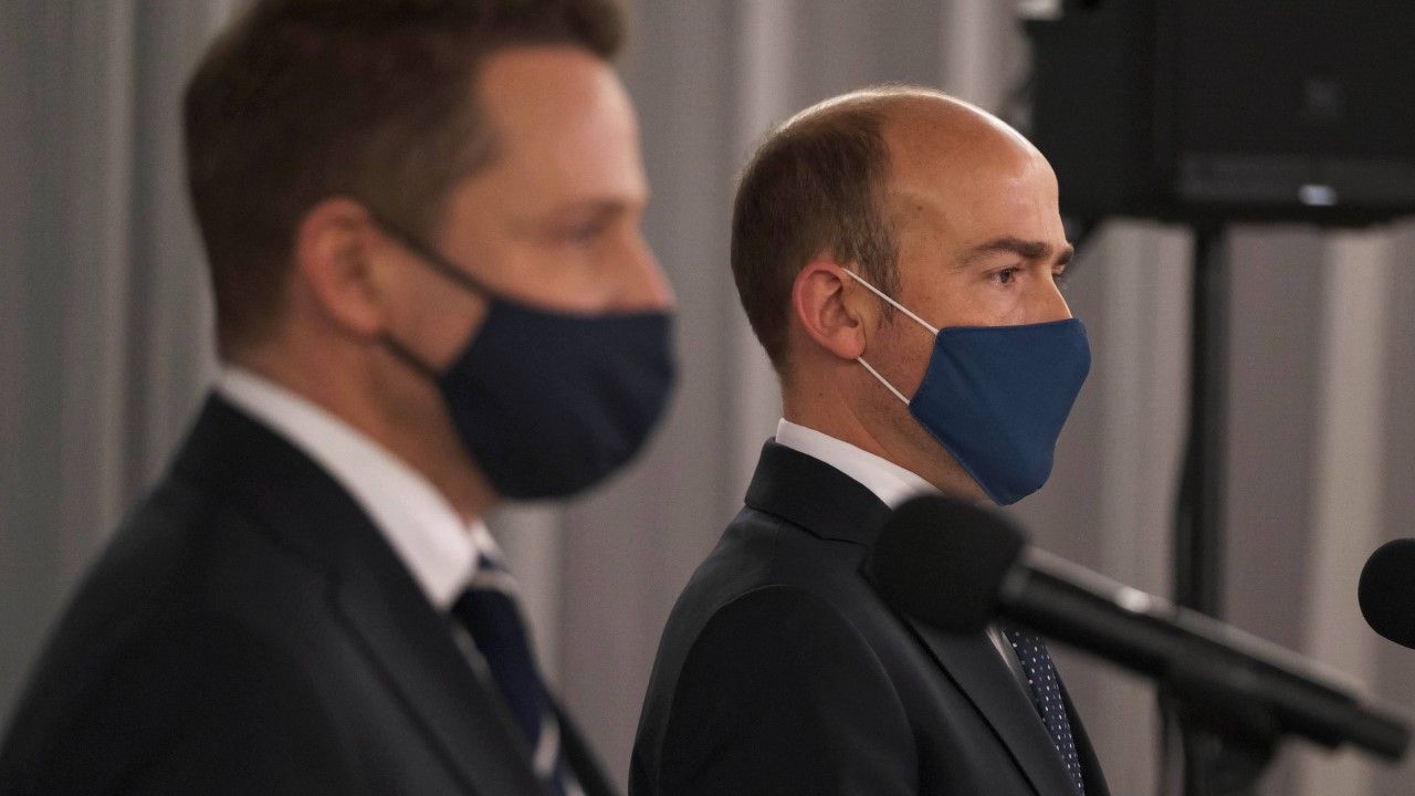 Przewodniczący PO Borys Budka i Prezydent Warszawy Rafał Trzaskowski (fot. arch PAP/Mateusz Marek) Przewodniczący PO Borys Budka i Prezydent Warszawy Rafał Trzaskowski (fot. arch PAP/Mateusz Marek)