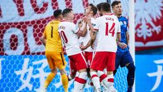 Karol Linetty po strzelonym golu w Polska - Słowacja, Euro 2020 (fot. Getty)