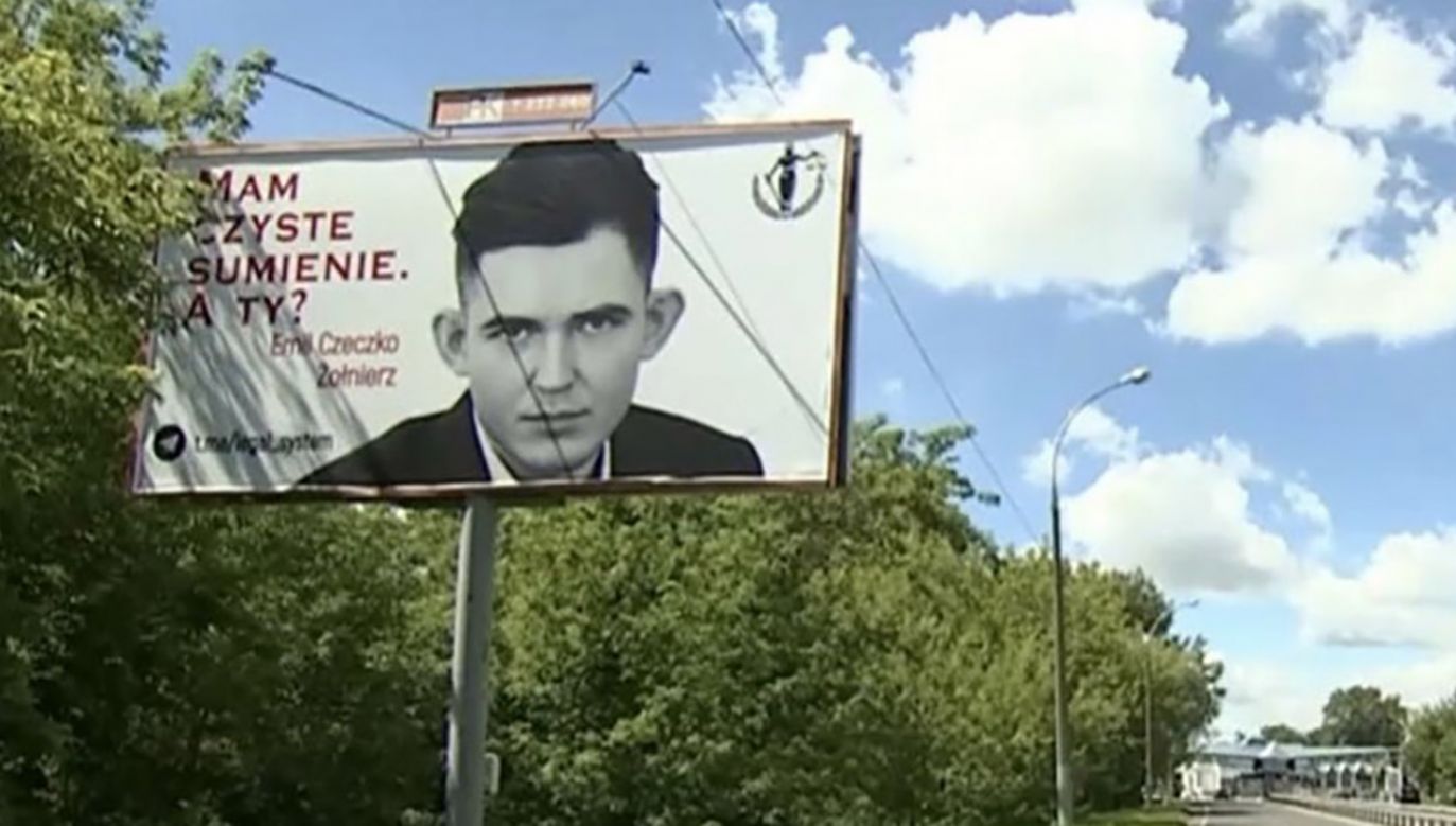 Billboard przy granicy polsko-białoruskiej (fot. tt/@StZaryn)