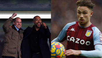 Książę William podczas meczu Aston Villa z Cardiff City (fot. Getty)