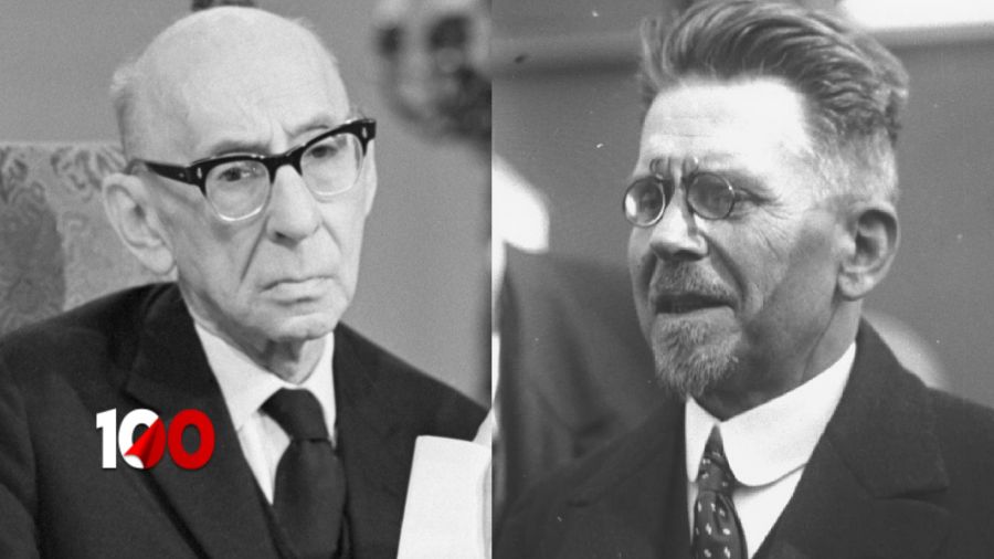 Fotografie (od prawej) Władysława Reymonta (NAC/IKC) oraz Antoniego Słonimskiego (Zygmunt Janiszewski/TVP/East News)