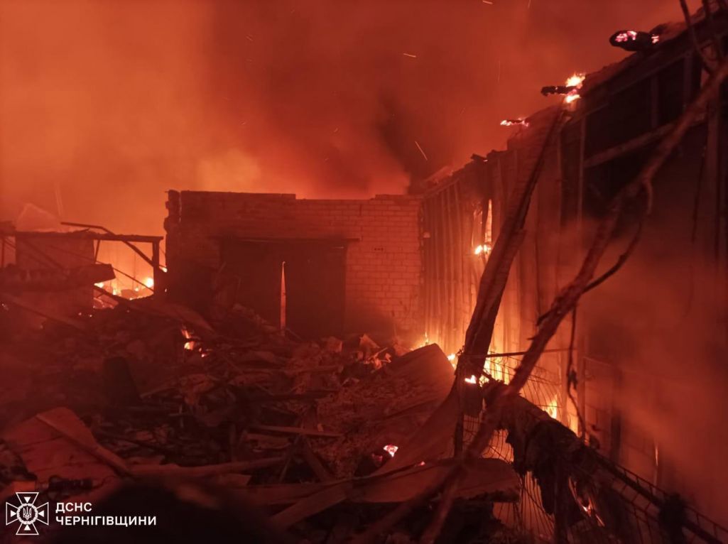 Наступствы ўдару ў Прылуках. Фота: ДСНС Чернігівщини