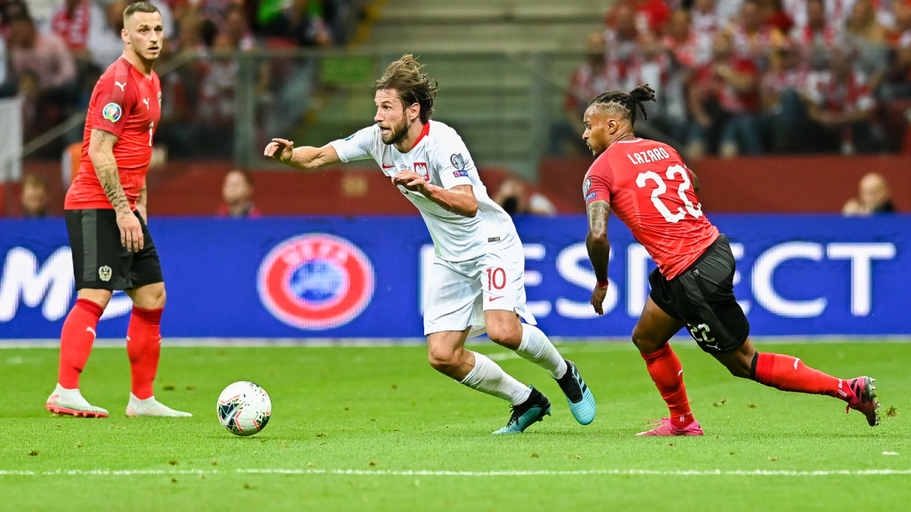 Grzegorz Krychowiak w meczu z Austrią (fot. Getty Images)