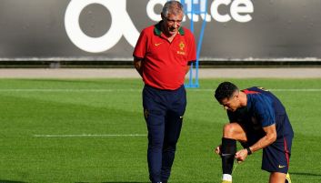 Fernando Santos i Cristiano Ronaldo w trakcie MŚ 2022