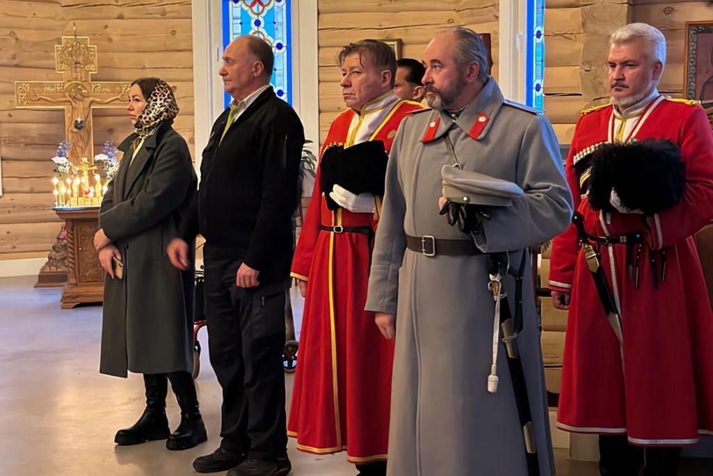 Ataman of the Yurt of Finland Andrey Shestakov (second from right). Västerås, Shekja, November 4, 2023. Photo: mospat.ru