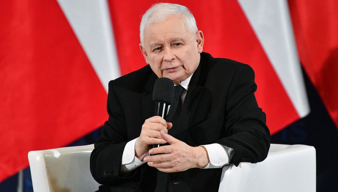 Jarosław Kaczyński podczas spotkania ze zwolennikami (fot. PAP/Adam Warżawa)