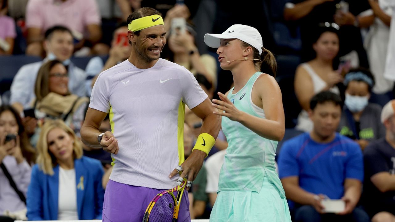 Rafael Nadal i Iga Świątek (fot. Getty)