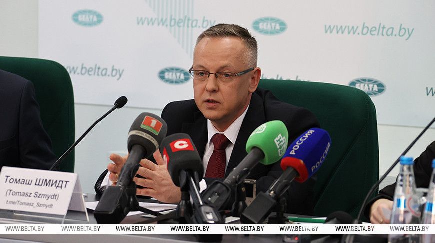 Польскі суддзя Томаш Шмыт, які папрасіў палітычнага прытулку ў Беларусі. 6 траўня 2024 года. Менск, Беларусь. (Фота: БелТА)
