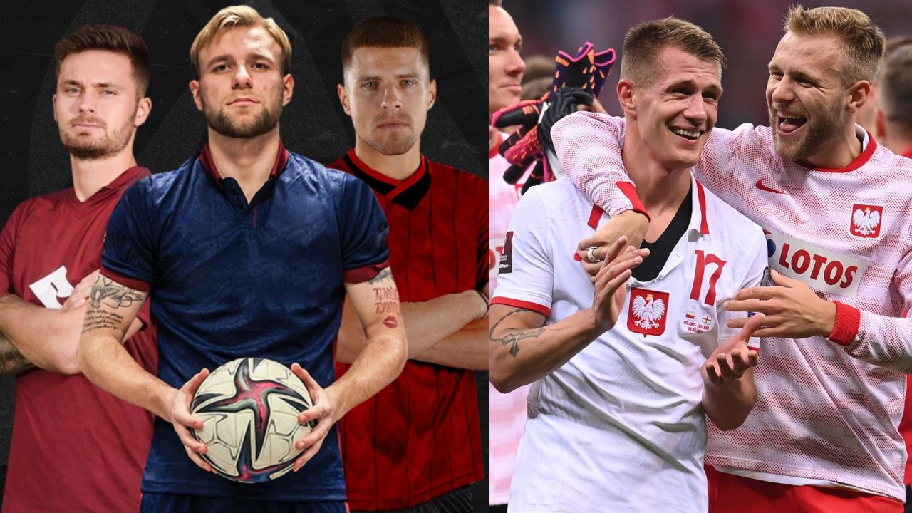 Jan Bednarek, Tymoteusz Puchacz, Karol Linetty (fot. Twitter, Getty Images)