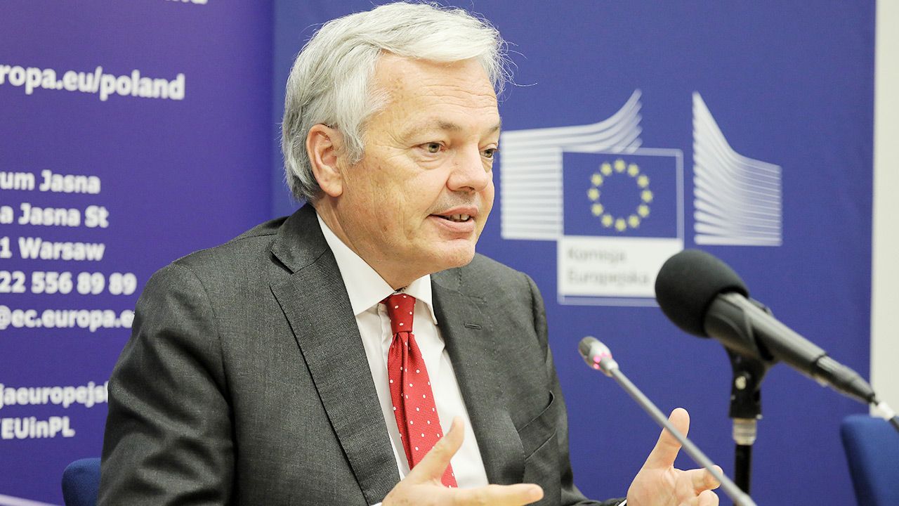 Unijny komisarz ds. sprawiedliwości Didier Reynders (fot. PAP/Paweł Supernak)