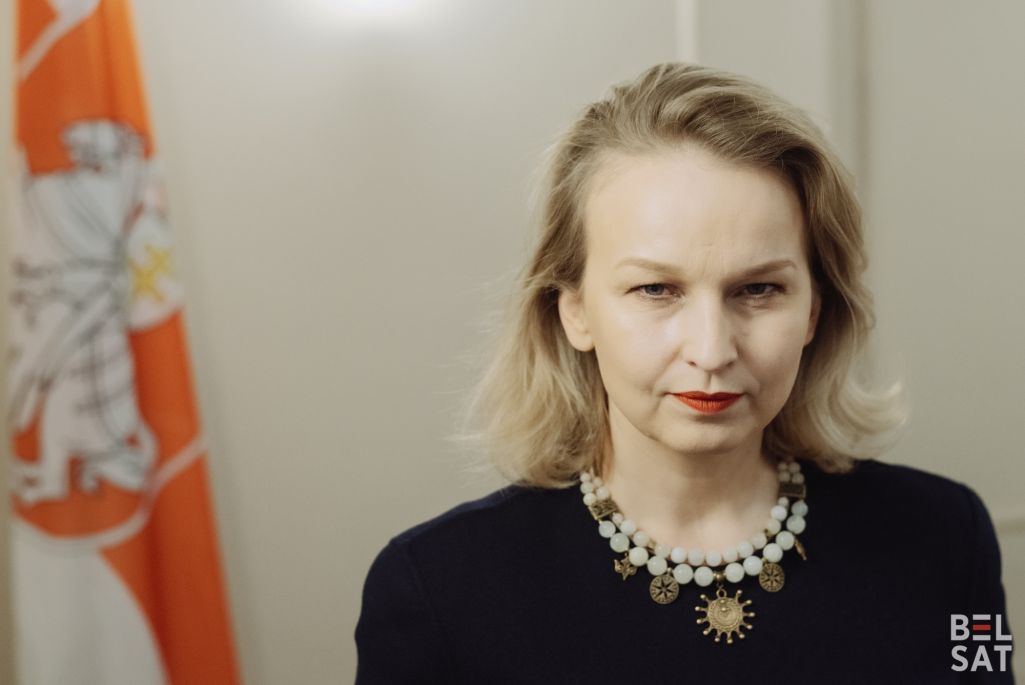 Аліна Коўшык, прадстаўніца па нацыянальнаму адраджэнні Аб’яднанага пераходнага кабінета. Варшава, Польшча. 15 лютага 2024 года. (Фота: Міра Ляселішская / Белсат)