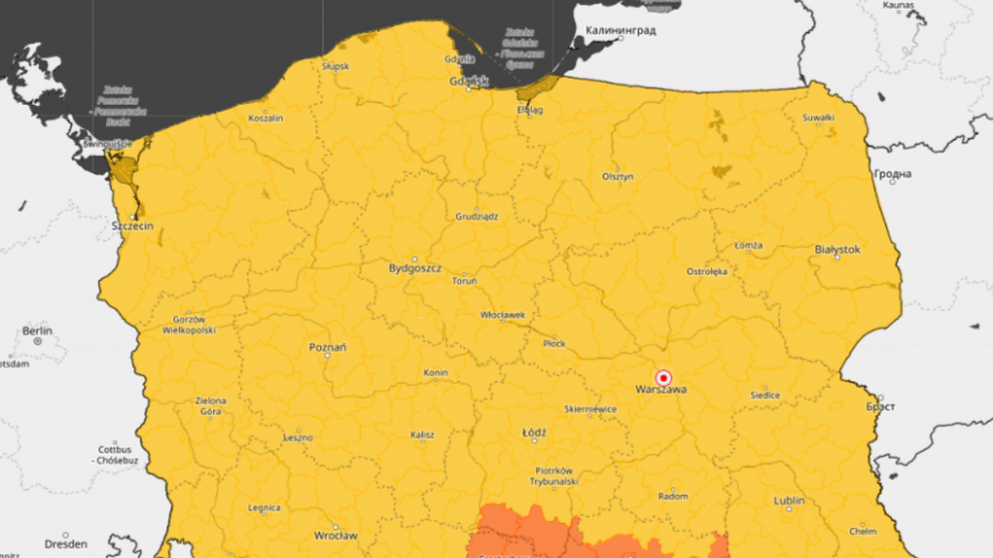 Wielkopolska: prognoza pogody, 13 lipca, burze i nawałnice, ostrzeżenie IMGW (fot. IMGW)