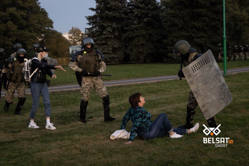 Здымак мае ілюстрацыйны характар. Затрыманні падчас маршу-пратэсту пад назваю «Народная інаўгурацыя» ў Менску. (Фота: Аліса Ганчар / Белсат)