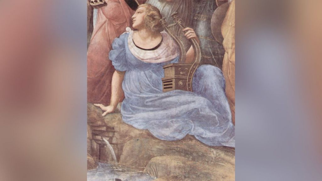 Fragment przedstawiający Erato z kitarą (fot. wikimedia/ domena publiczna)