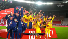 FC Barcelona z Pucharem Króla (fot. TVP)
