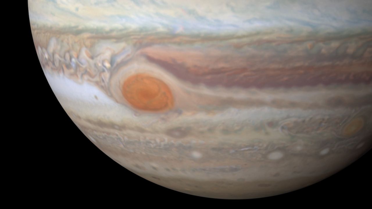 NASA upubliczniła najnowsze zdjęcia Jowisza zrobione z teleskopu Hubble (fot. YouTube/NASA Goddard)