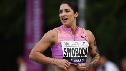 Kamerą TVP Sport: Ewa Swoboda