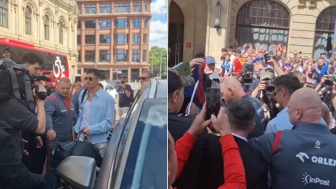 Robert Lewandowski na zgrupowaniu reprezentacji Polski. Szał kibiców we Wrocławiu [WIDEO]