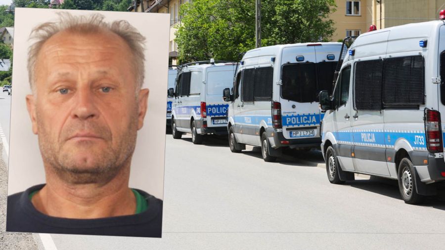 Trwa policyjna obława za 57-letnim Tadeuszem Dudą (fot. PAP/Grzegorz Momot, policja.pl)