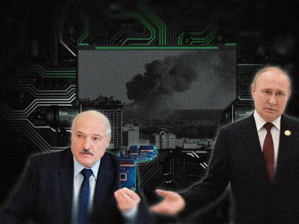 Аляксандр Лукашэнка, Уладзімір Пуцін. Калаж створаны з выкарыстаннем ШІ. Выява: БРЦ