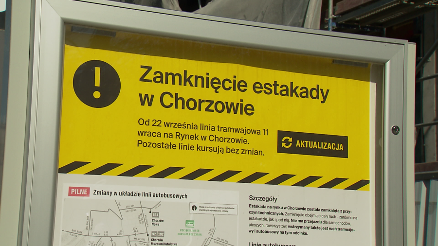 Na chorzowski Rynek wraca linia numer 11. Fot. TVP3 Katowice